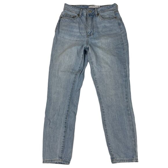 JUSTFAB Jeans Light Blue Wash Mom Boyfriend High Rise Jean Women's 27 - Picture 1 of 10